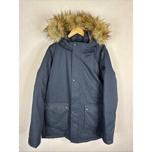 Toboggan Canada Joey Parka XL Blue Faux Fur Hood Duck Down Winter Coat